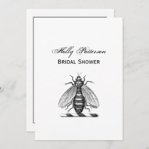 Preppy Heraldic Vintage Bienendecke Emblem Einladung