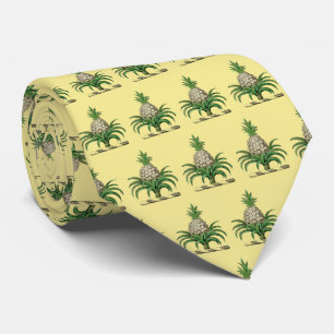 Preppy Heraldische Ananas Wappen Wappenschild Krawatte