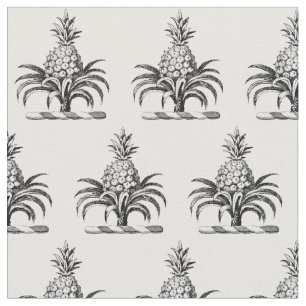Preppy Heraldische Ananas Wappen Wappenschild Stoff