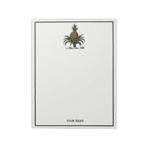 Preppy Heraldische Ananas-Wappenfarbe WT Notizblock