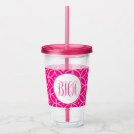 Preppy Hot Pink Acryltrinkbecher