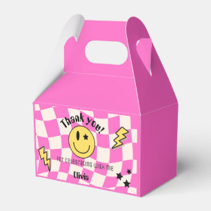 Preppy Hot Pink Y2K Retro Smile Birthday Gevor Box Geschenkschachtel
