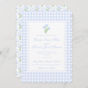 Preppy Hydrangea Watercolor Trellis Wedding Einladung