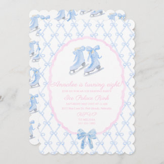 Preppy Ice Skaten Party Ice Skate Einladung