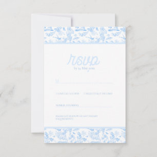 Preppy Jungle Chinoiserie Toile RSVP Karte