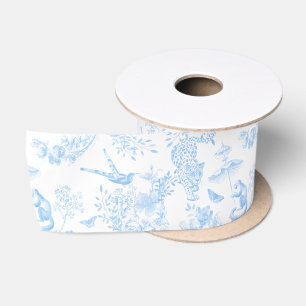 Preppy Jungle Chinoiserie Toile Satinband