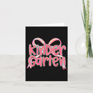 Preppy Kindergarten Coquette Bow zurück zur Schule Karte