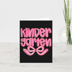Preppy Kindergarten zurück zur Schule Coquette Bow Karte