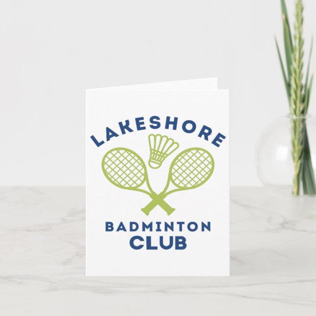 Preppy Lakeshore Badminton Club Niedlich Graphic Karte (Vorderseite)