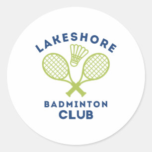 Preppy Lakeshore Badminton Club Niedlich Graphic Runder Aufkleber