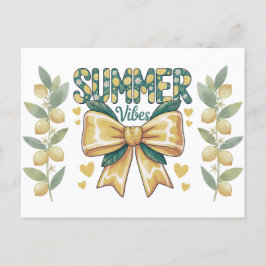 Preppy Lemons Summer Vibes Postkarte