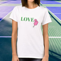 Preppy Liebe Pink Pickleball Paddle Ball