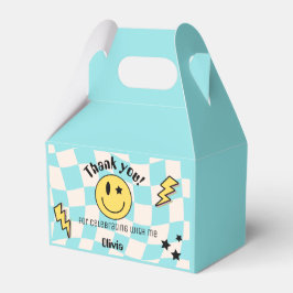 Preppy Light Blue Y2K Retro Birthday Favor Box Geschenkschachtel