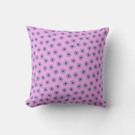 Preppy Lila Blue Hippie Blume Muster Kissen