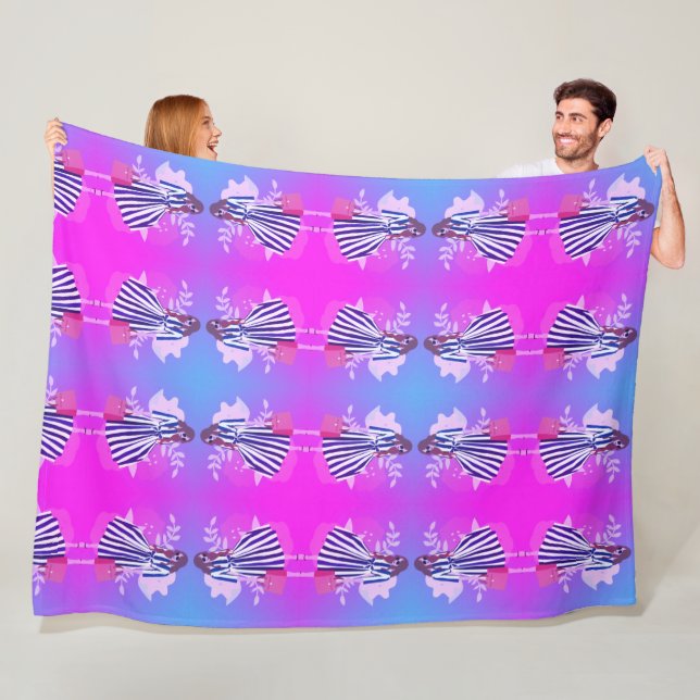 Preppy lila l hübsche Frauen in modernem Kleid Fleecedecke (Beispiel)