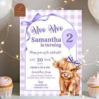 Preppy Lila Moo Moo Heilige Kuh 2. Geburtstag