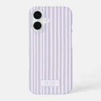 Preppy Lila Stripe Monogram Hübsch iPhone 16