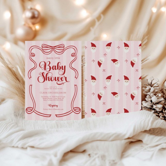 Preppy Loveshack Merry Little Baby Dusche Einladung (Von Creator hochgeladen)