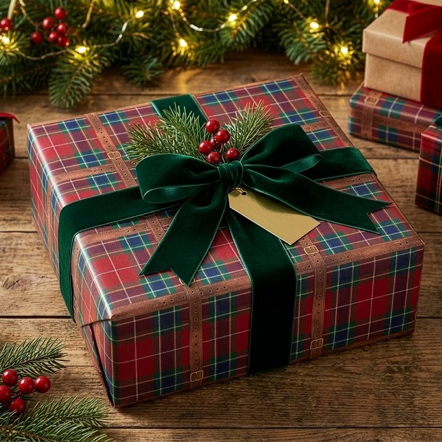 Preppy Lux Weihnachts-Plaid II Geschenkpapier (Von Creator hochgeladen)