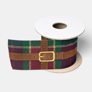Preppy Lux Weihnachtskariert Satinband