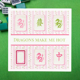 Preppy Mahjong Dragons machen mich heiß lustig Serviette