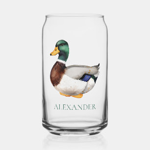 Preppy Mallard Duck Personalisiert Dosenglas