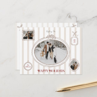 Preppy Minimalist Picture Wall Holiday Card Postkarte