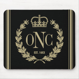 Preppy mit Monogramm Logo-Mausunterlage Mousepad