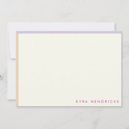 Preppy-Mod Strip-Flachnotierkarte Mitteilungskarte