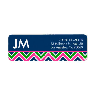 Preppy Monogramm-Zickzack