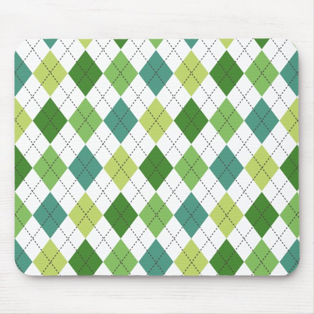 Preppy-Mousepad in grüner, Aquamariner und Limoner Mousepad (Vorne)