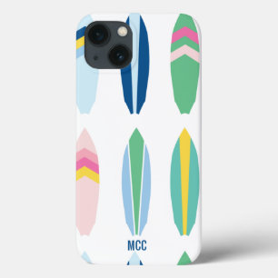 Preppy Multi Pattern Surfboards Personalisiert Case-Mate iPhone Hülle