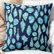 Preppy-Muscheln auf Navy-Background