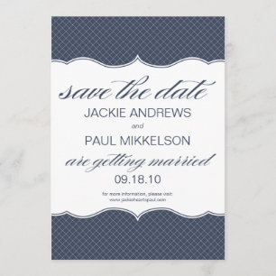Preppy Muster-Save the Date Karte
