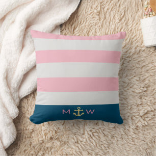Preppy Naugram Throw Pillow Kissen