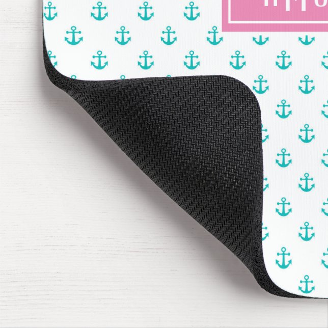 Preppy Nautic Triple Monogram Mousepad (Ecke)
