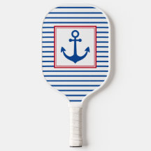 Preppy Nautical Stripes und Anker Personalisiert