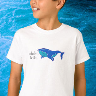 Preppy Niedlich Whale Hello T - Shirt