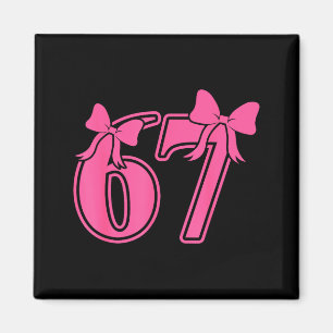 Preppy Nk Kokette Bogen Spitze 67 Six Seven Meme F Magnet