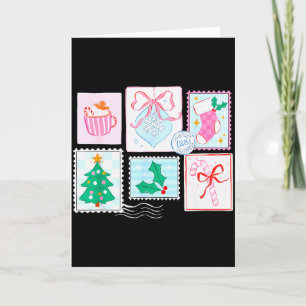 Preppy Nk Kokette Mädchenhaft Vintage Weihnachtsst Karte