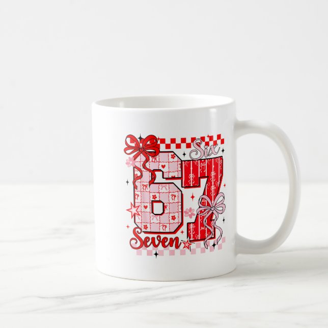 Preppy Nk Valentine 67 Six Seven Meme Valentines D Kaffeetasse (Rechts)