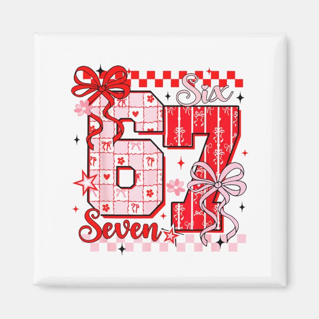 Preppy Nk Valentine 67 Six Seven Meme Valentines D Magnet (Vorne)