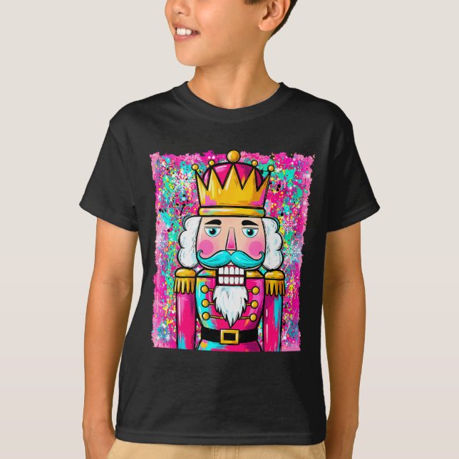 Preppy Nutcracker Merry Christmas Xmas Pajamas Wom T-Shirt (Vorderseite)