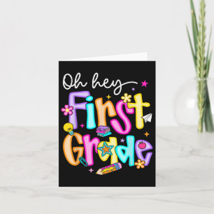 Preppy Oh Hey, 1. Klasse zurück zur Schule Lehrer Karte