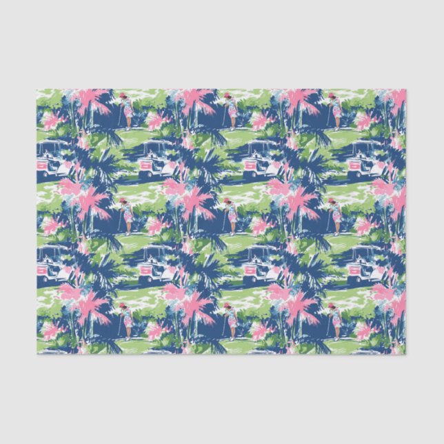 Preppy Palm Beach Golf Seidenpapier (Vorderseite)