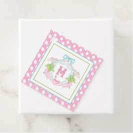 Preppy Palm Beach Monogram Crest Geschenkanhänger