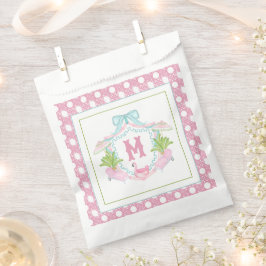 Preppy Palm Beach Monogram Crest Geschenktütchen