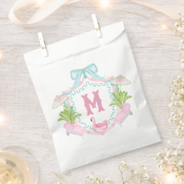 Preppy Palm Beach Monogram Crest Geschenktütchen