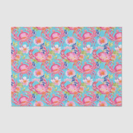 Preppy Palm Beach Ocean Crabs Muster Seidenpapier