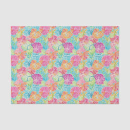 Preppy Palm Beach Ocean Muschel Muster Seidenpapier